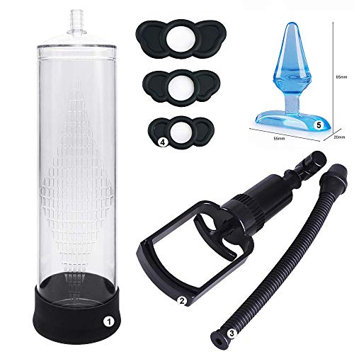 Male Pen~is Handheld Vacuum Pump with Rings for Men, Pen~isextender Pump Device