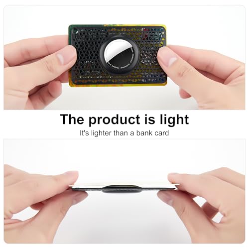 CITYWAY 【超薄い】airtag カード（2枚入）AirTag用ウォレットケースホルダー、Air tag 財布用ケース、厚さわずか2.5mm、軽量、紛失防止、クレジットカードサイズ、ウォレット、ハンドバッグ、バックバック適用（ブラック）