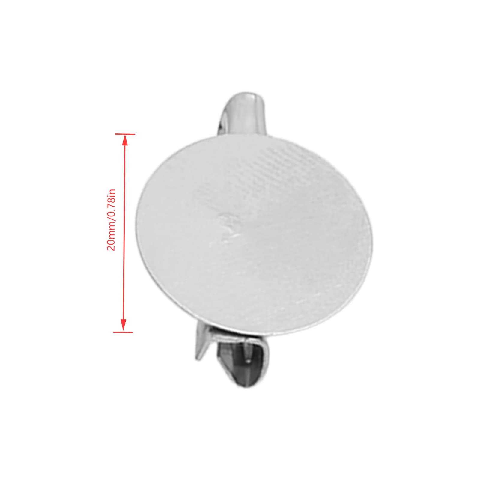 100 fermagli per spille, in metallo, con base a disco, vuoti, spessi, cabochon, design semplice, per gioielli fai da te (20 mm)