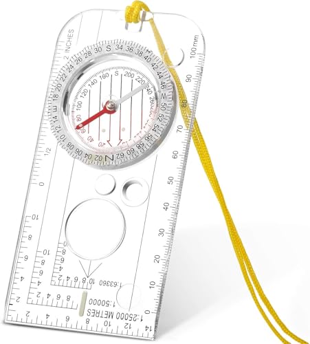 Lumi zenva boussole de navigation et d'orientation avec déclinaison ajustable pour lecture d'expédition