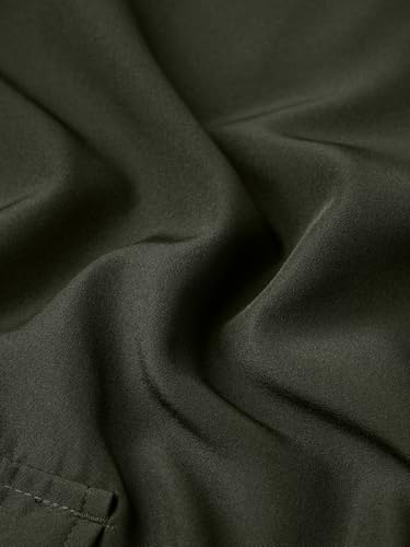 Image of The Souled Store Hooded T-Shirt: Olive Men and Boys Short Sleeves Hooded Neck Green Solid Cotton Oversized Fit Dual Front Flap Pockets Lightweight All-Season Comfortable T-Shirt
