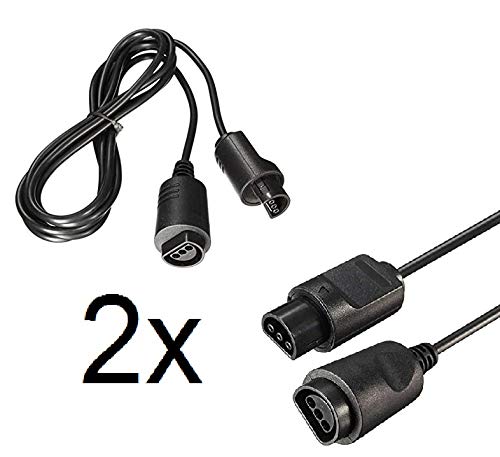 DARLINGTON & Sohns 2 cables de extensión compatibles para mando de Nintendo 64 N64