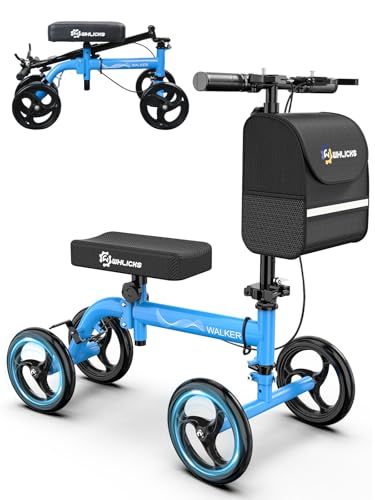 WHLICKS Premium Knee Scooter for Adults for Foot Surgery, Foldable & Steerable...