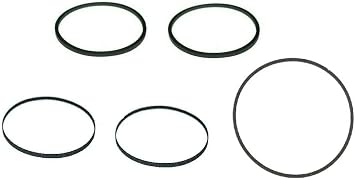Cassette Tape Deck Belt Kit of 5 Belts Rubber Belt Compatible with Sony Audio Systems