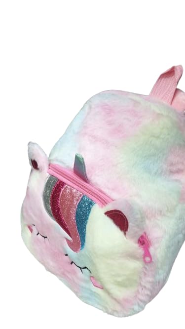 Image of Small Soft Plush Backpack for Kids | Cartoon Animal Toddler Nursery Bag | School Shoulder Pack for Baby Girls | Lightweight Cute Preschool Daycare Travel Packing | Birthday Gift (1 Pc)