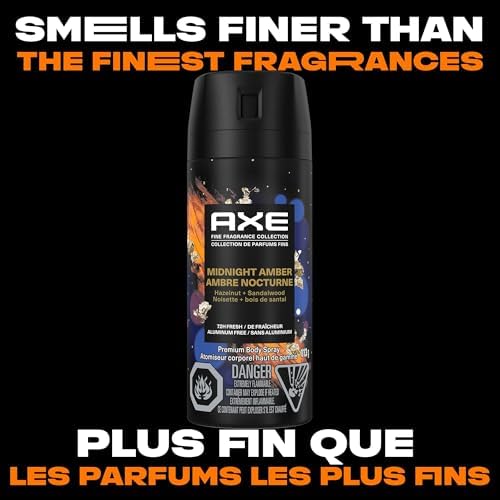 AXE Limited Edition FIFA, Fine Fragrance Collection Body Spray Midnight Amber Hazelnut and Sandalwood 72H Fresh, 113g - 4