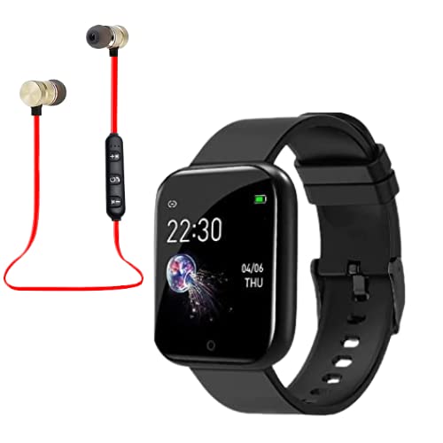 Beste Smartwatch 2021 Unter 200 Euro (D20 Smartwatch+ Magnet Bluetooth Headset) Smart Watch for Men Fitness
