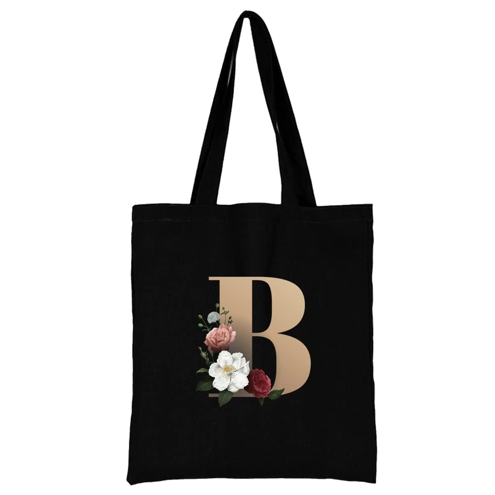 26 Letter Printed Canvas reusable grocery bags, Foldable Casual Travel HandBag, Shoulder Beach Tote Bags, Shopper bag eco friendly super strong washable Storage bags Shopping bag Canvas bag for Women