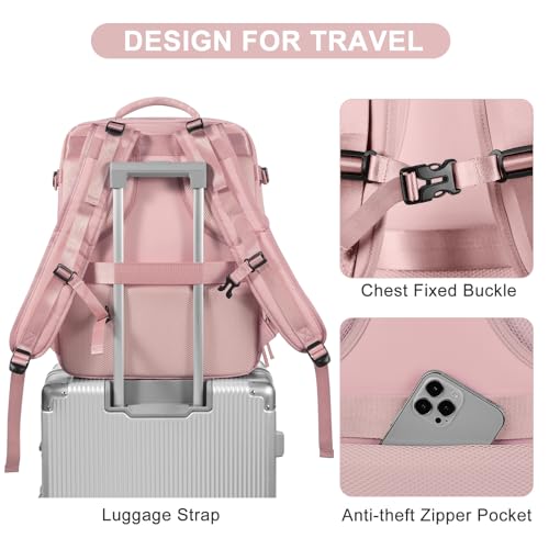 Image of Large Travel Backpack for Women Airline Approved Carry on Backpack for Airplanes Mochila De Viaje Personal Item Travel Bag Spirit Airlines Personal Item Bag 18x14x8 Backpack for Traveling on Airplane