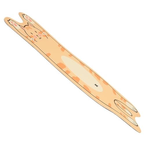 Tapis de souris en caoutchouc orange | Grand format XL pour bureau