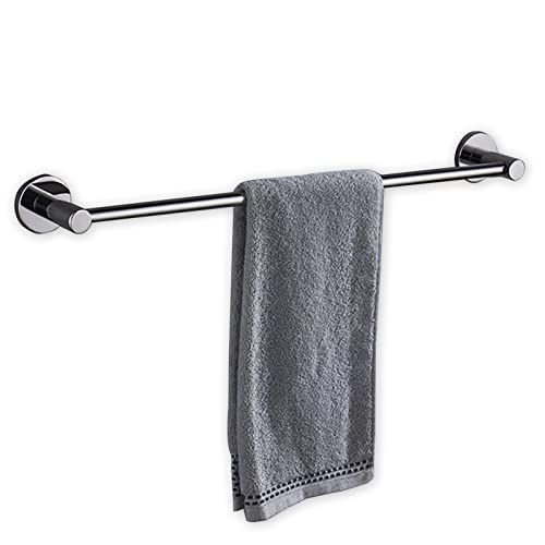 Lonmrrton Toalheiro - toalheiro de casa de banho com haste única de aço inoxidável, toalheiro com acabamento prateado polido, (tamanho: 30 cm, 40 cm, 50 cm, 60 cm) para acessórios de casa de banho e