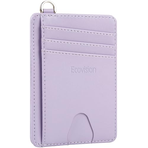 Image of Slim Minimalist Front Pocket Wallet, RFID Blocking Credit Card Holder Wallet with Detachable D-Shackle for Men Women