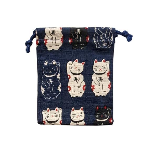 Kyoto Cotton Mini Drawstring Amulet Bag