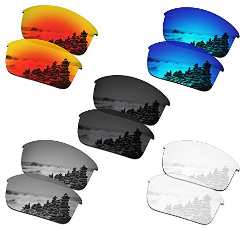 SmartVLT Set of 5 Men's Replacement Lenses for Oakley Bottle Rocket OO9164 Sunglass Combo Pack S01