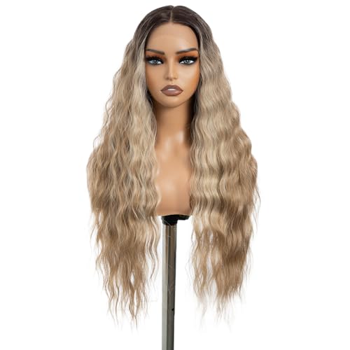 DÉBUT Long Wavy Lace Front Wigs 30 Inches Ombre...