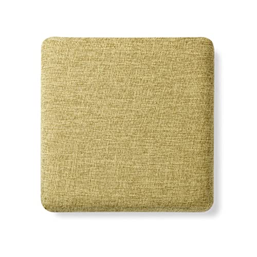 6 cojines cuadrados de espuma viscoelástica lavables de 30 x 30 cm, almohadillas de asiento de interior para sillas de cocina y comedor, elegantes fundas de asiento de color mostaza