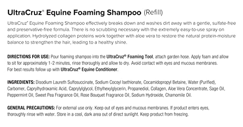 UltraCruz Equine Foaming Horse Shampoo, Conditioner Bundle, 32 oz Each with 16 oz Detangler - Image 4