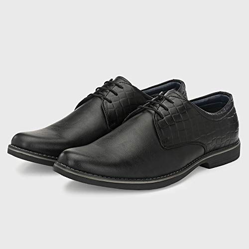 Image of Centrino Men Formal Shoes | Elegant Lace Up Derby for Business & Casual Wear | Premium Craftsmanship for a Stylish & Sophisticated Look | Cushioned Insole for All-Day Comfort & Support (1405)