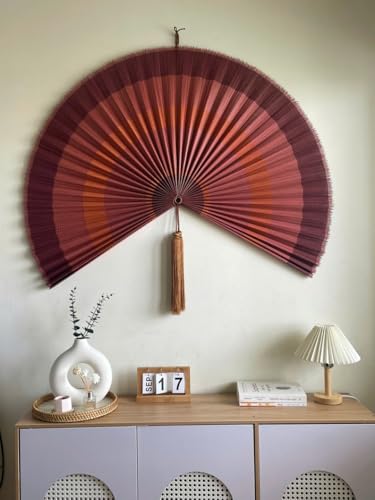 Bamboo Fan Wall Decor, Folding Fans, Boho Walls Decor, Wall Decor Fans
