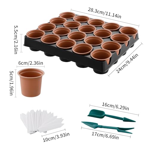 XIAOMIANYANG 2 Stück Saatschalen Pflanze Keimschale Garten Shuttle Tray Nursery Seeding Pot Seed Starter Kit Set für Pflanzentransport Sämling Schneiden Samen Anzucht