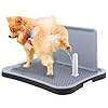 Indoor Dog Potty Pad, Changing Pee Pad Holder Training with Splash Guard, Puppy Pad Holder Tray for Small and Medium-Sized Dogs Indoor and Outdoor, Waterproof and Easy to Clean Potty Pad