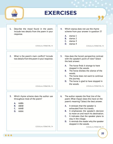 7th Grade Common Core ELA (English Language Arts): Daily Practice Workbook | 300+ Practice Questions and Video Explanations | Common Core State ... Standards Aligned (NGSS) ELA Workbooks) - Image 9