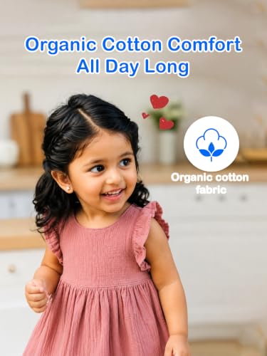 Image of Kidbea Cotton Girls Dress | Ultra-Soft Summer Wear Casual Dress for Kids