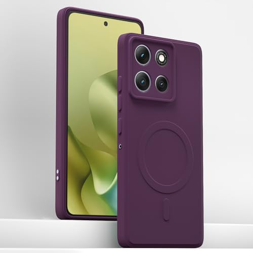 Image of Pikkme Back Cover for Motorola Moto G86 Power 5G Soft Matte Silicone Mag-Safe Design (Mag-Safe Not Support) Camera Protection | Slim Fit Bumper Cover (Purple)