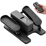 SPORTNOW Mini Elektrischer Ellipsentrainer für Zuhause Untertisch Crosstrainer mit Fernbedienung LED-Display 12 Geschwindigkeiten Auto- und manuellen Modi Leise Tragbar Pedaltrainer für Senioren Büro