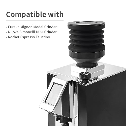 Coffee Grinder Single Dose Hopper for Eureka Mignon Grinder 2 in 1 Function Coffee Grinder Accessories Hopper Hand Pressure Silicone Bellow to Clean and Collect Coffee Grounds