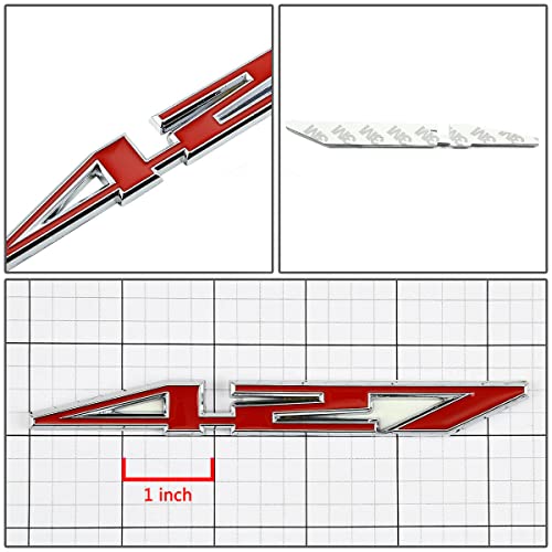 Image of 2X 427 Aluminum Emblem Badge Decal Red & Silver for Z06-C6 427 CI (Silver Red)