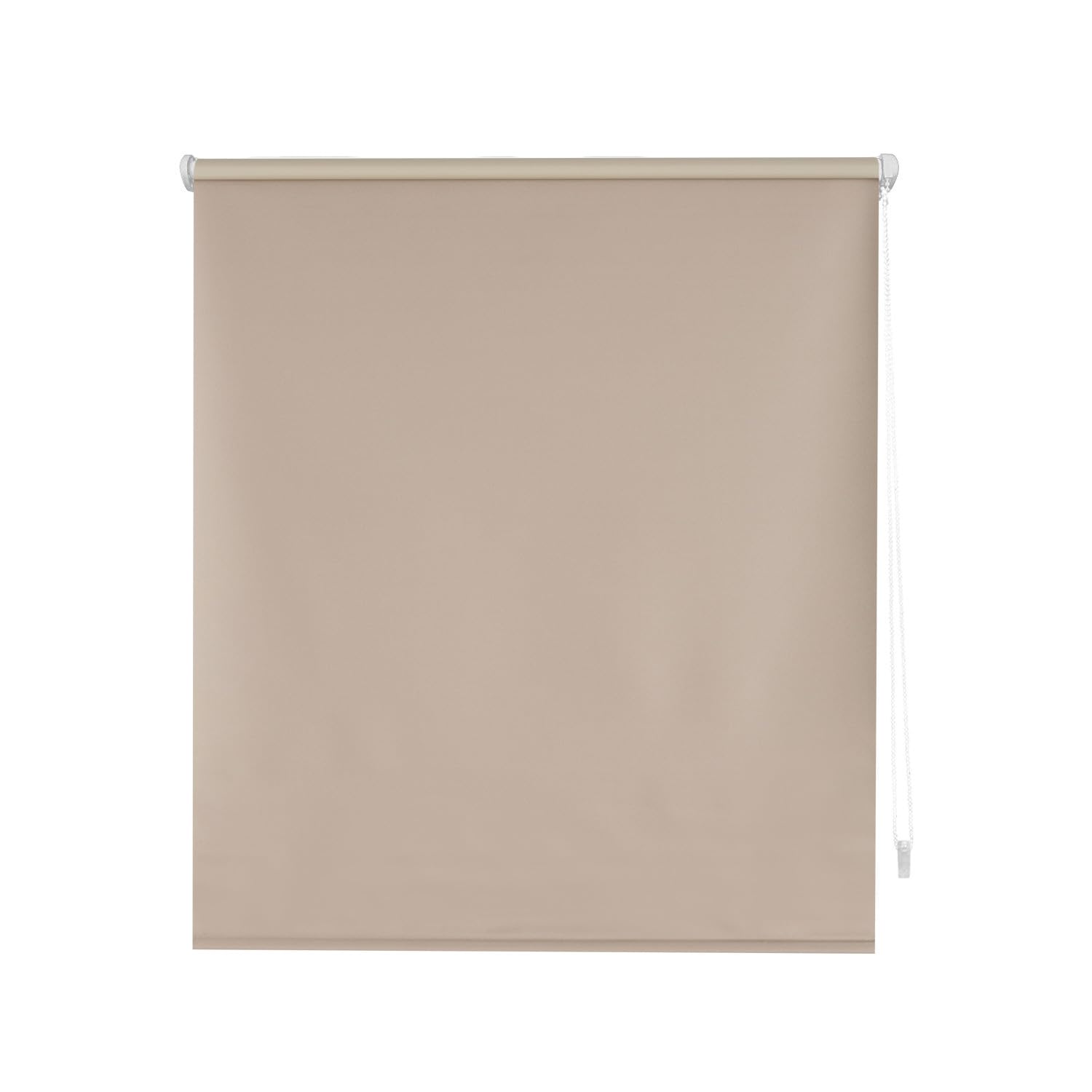 Decorblind Plain Opaque Roller Blind, No Tools or Drilling Required, Dimensions: 37 x 180 x 180 L/Fabric Dimensions: 34 x 175 – Plain Ivory Blackout Blind