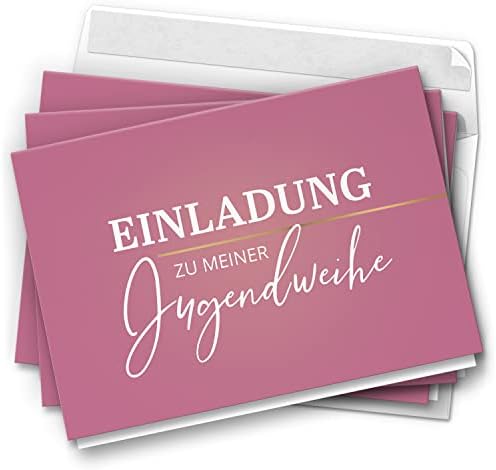 Your Main Event Prints Meerjungfrau-Einladungen – 20 Stück Mit Umschlägen In Rosa & Violett