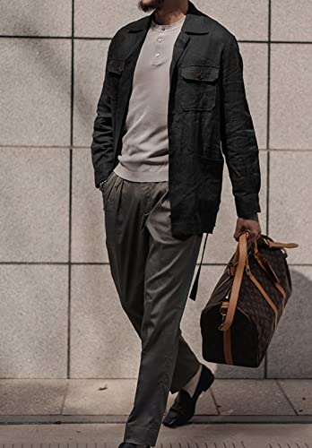 Men's Sport Coats Blazers Linen Suit Jacket Casual Vintage Blazer for Men2