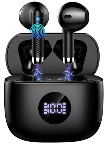33% off - Wireless Earbuds, 2025 Bluetooth 5.4 Headphones 3D Bass Stereo, in Ear Earphones with ENC Noise Cancelling Mics, 40H Playback Ear Buds, IP7 Waterproof with Bluetooth Earbuds Dual LED Display, USB C