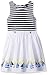 Nautica Girls' Striped Dress with Printed Poplin Skirt