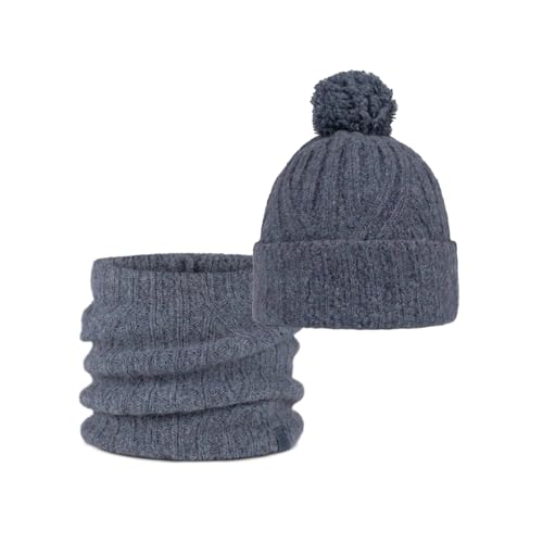 Duo BUFF Nerla Water Grigio bonnet et tour de cou pour vos balades d'hiver