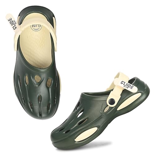 Image of Kraasa Glide Gear Men's Eva Casual Clogs for Everyday use | Sandals with Adjustable Back Strap | Lightweight, Comfortable | Stylish and Waterproof Mules
