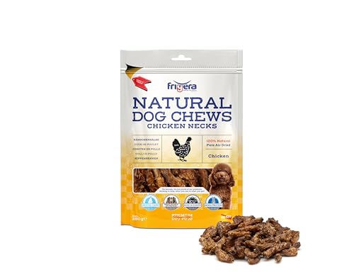 Frigera Cuellos De Pollo 250g - Snacks Naturales para Perros, Barf, Sin Gluten Y Sin Cereales