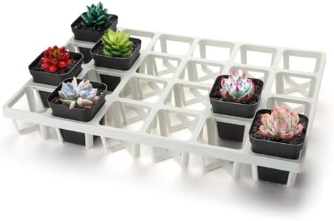 RooTrimmer white 24 cell carrier trays for small square nursery pots