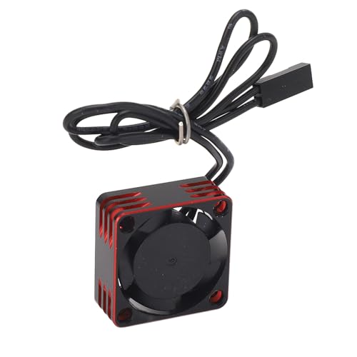 RC Motor Cooling Fan 25mm ESC, Universal Heatsink 19000rpm Cooling Fan with Aluminum Alloy and Plastic for RC Car (Red)