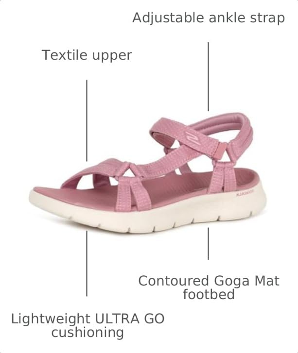 Image of SKECHERS Women's GO Walk Flex Sandal - Illuminate Hands Free Slip-ins Fisherman