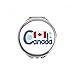 Canada National Flag Blue Pattern Hand Compact Mirror Round Portable Pocket Glass