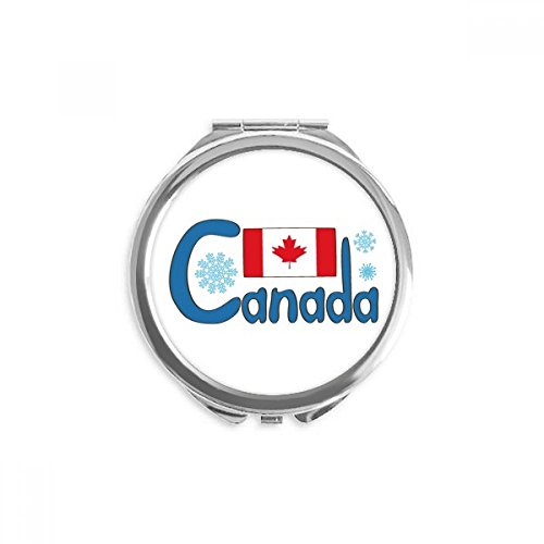 Miroir rond de maquillage portable de poche 2,6x2,4 pouces Canada bleu
