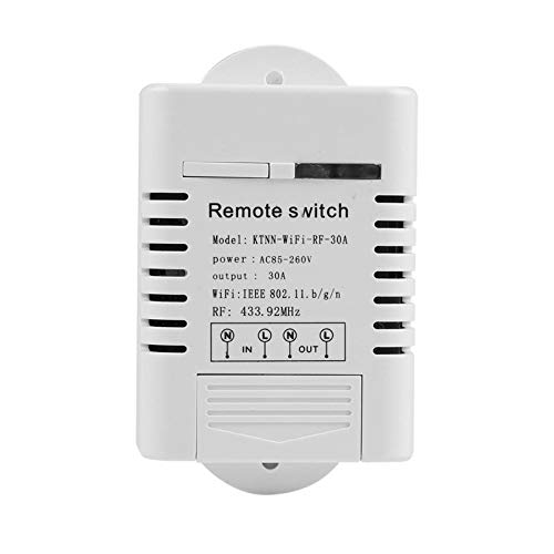SaditY 30A Power WIFI Switch Controller 220V Mobile Phone APP Remote Control Relay Module Switch Smart Home Switch 110V-220V - (Color: White)