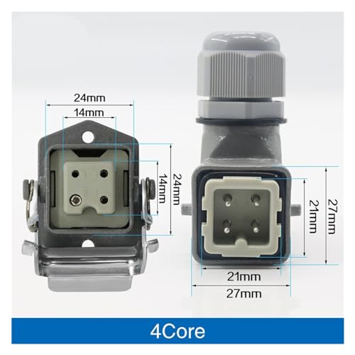 Conector resistente 4 y 5 núcleos 10A 250V miniatura 6
