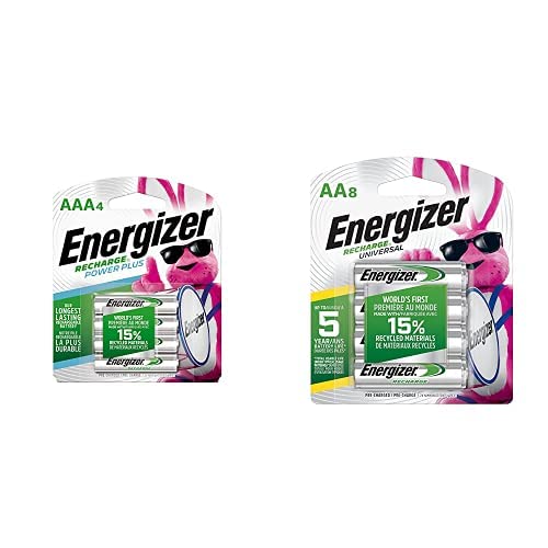 Energizer Rechargeable AA and AAA Batteries Bundle (4 Count)