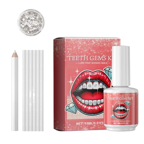 Juego De Dientes Con Gemas De Colores, Kit Completo De Decoración De Diientes | Kit De Pegamento Y Gemas Para Dieentes Extraíbles Para Hombres, Mujeres, Adultos Y Esteticistas