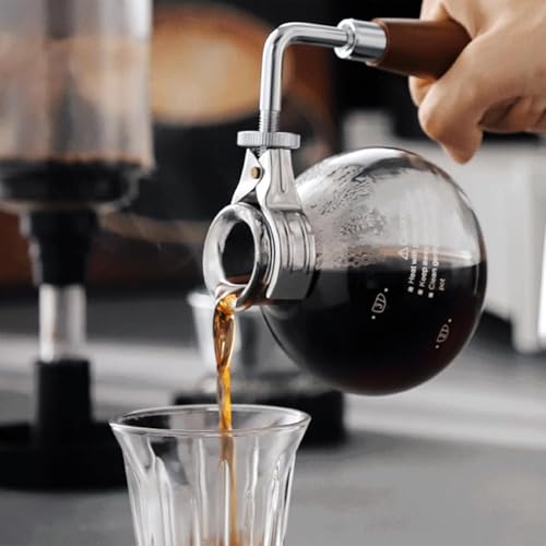 Siphon-Kaffeemaschine mit Mullfilter und Verbrühungsschutz, hohe Temperaturbeständigkeit, für Zuhause, Büro und Clubhouse 7 Siphon-Kaffeemaschine mit Mullfilter und Verbrühungsschutz, hohe Temperaturbeständigkeit, für Zuhause, Büro und Clubhouse