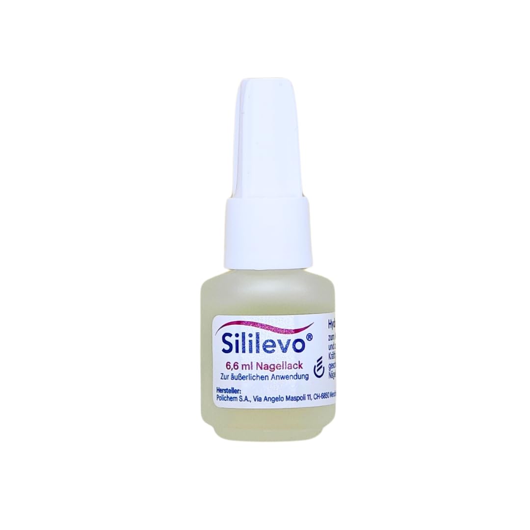 Sililevo Hydrolack 1x 6,6 ml I Aufbau und Kräftigung geschädigter Nägel I Medizinischer Nagelstärker I Nagelspliss, Nagelbruch, Nagelpsoriasis I Spar-Set plus Pharma Perle